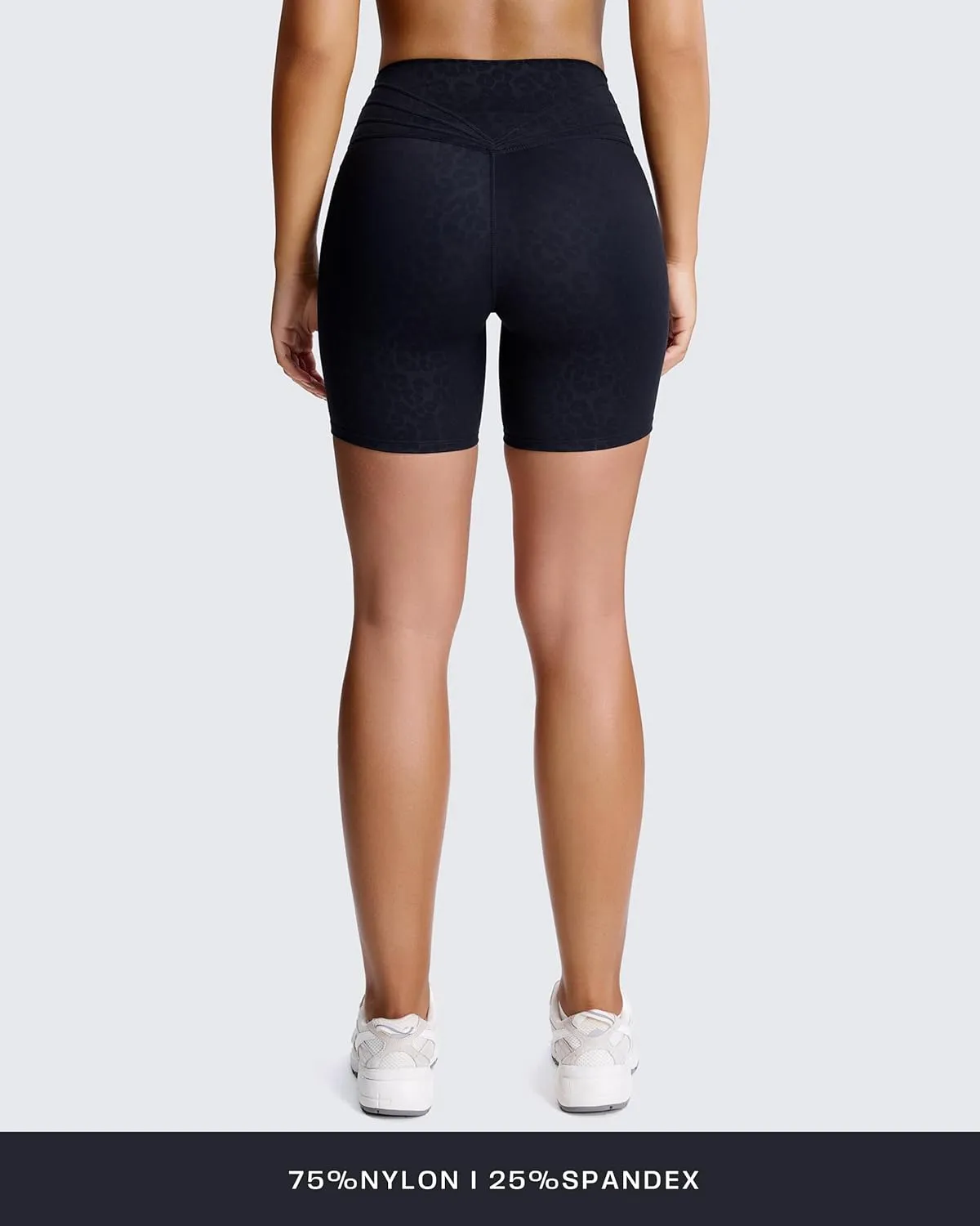 Aoxjox Trinity Workout Biker Shorts for Women Tummy Control High Waisted Exercise Athletic Gym Running Yoga Short 6"