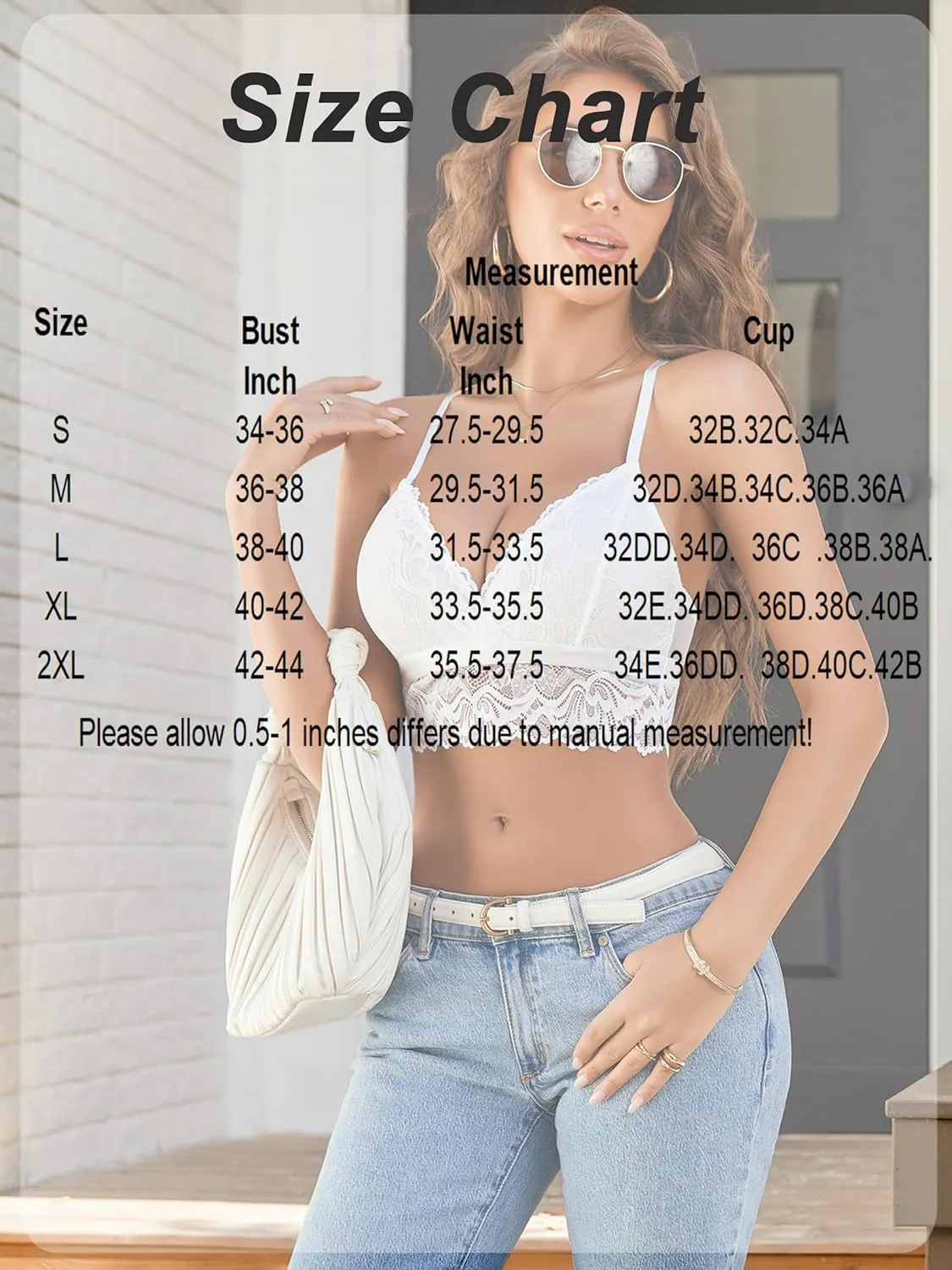 Avidlove Bralette for Women Wireless Lace Bra V Neck Racerback Cami Tank Y2k Camisoles Adjustable Crop Top
