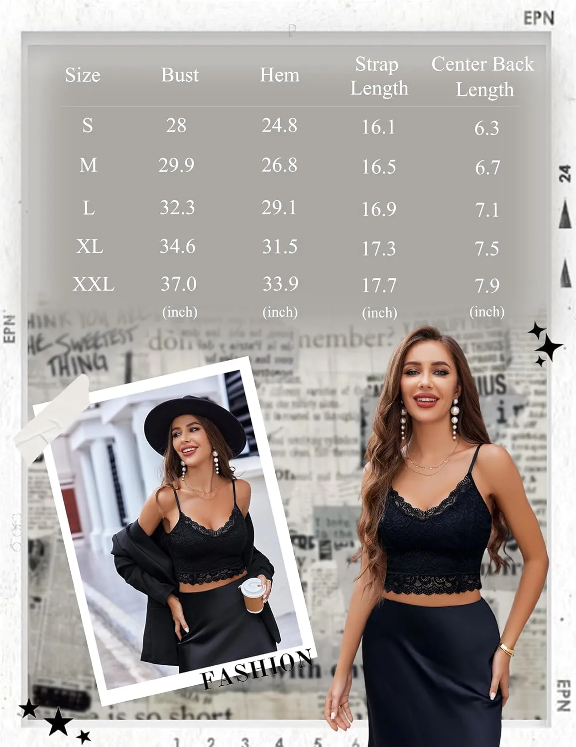 Avidlove Lace Bralette for Women Spaghetti Strap Tank Top V Neck Slim Basic Camisoles