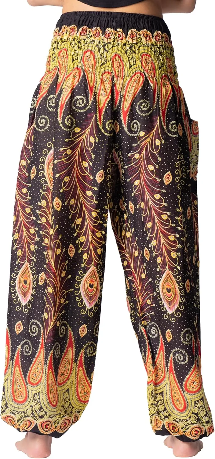 B BANGKOK PANTS Harem Pants Women Yoga Boho Clothes with Pockets