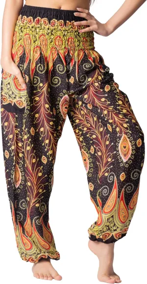 B BANGKOK PANTS Harem Pants Women Yoga Boho Clothes with Pockets