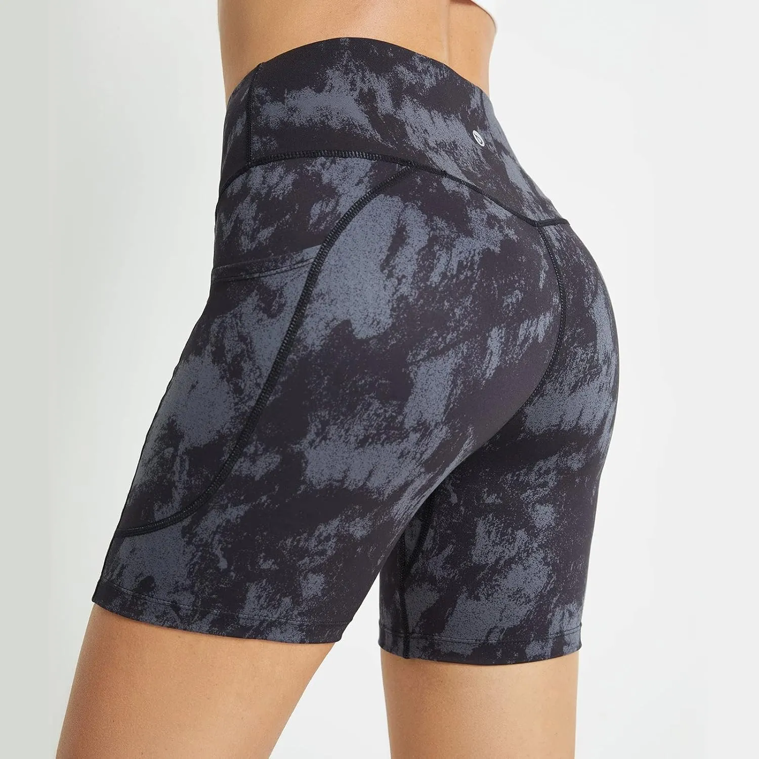 baleaf Women's 6"/8" High Waisted Biker Shorts with Pockets for Gym Workout Yoga Running Athletic