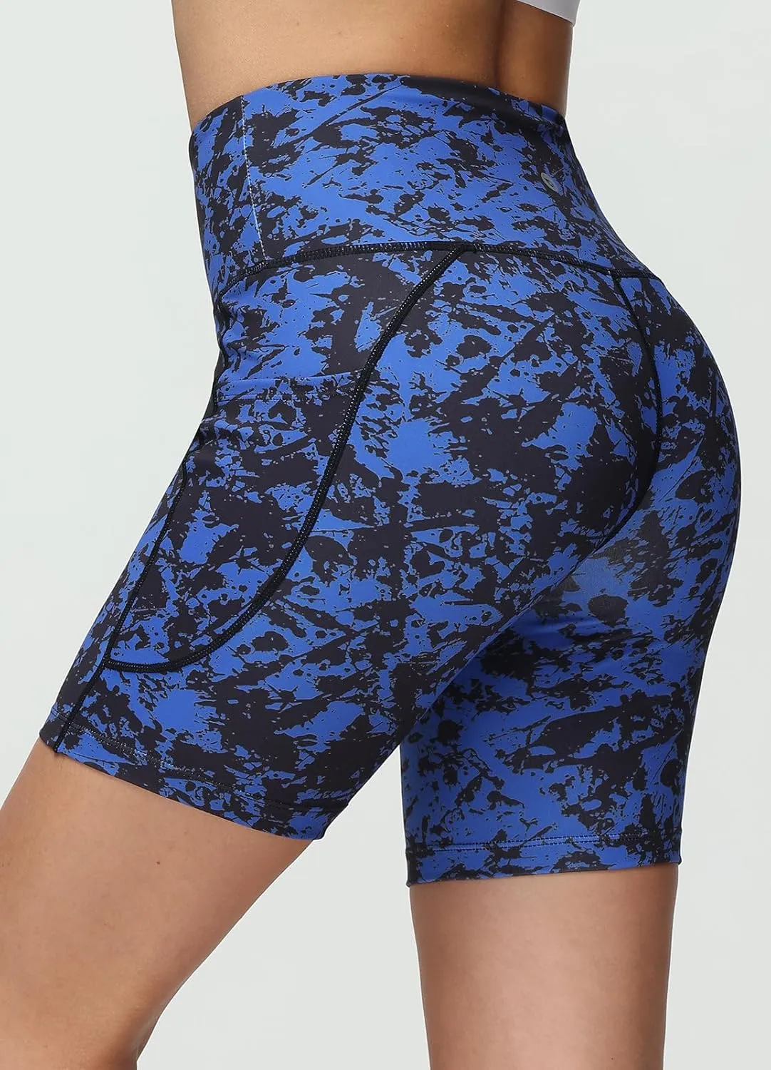 baleaf Women's 6"/8" High Waisted Biker Shorts with Pockets for Gym Workout Yoga Running Athletic