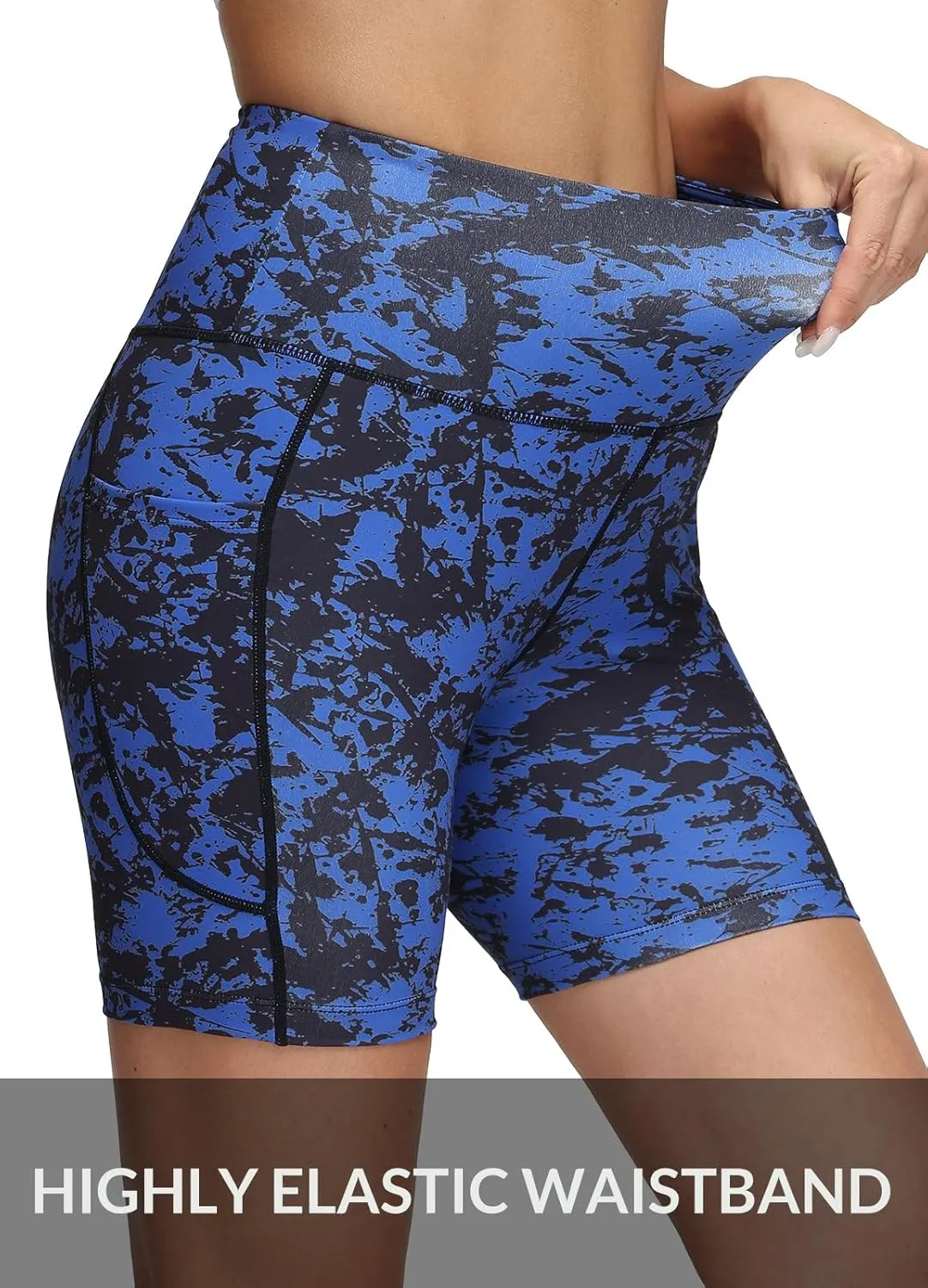 baleaf Women's 6"/8" High Waisted Biker Shorts with Pockets for Gym Workout Yoga Running Athletic