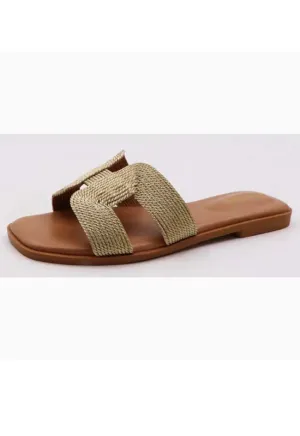 Bamboo - Idea-91 Gold Woven Sandle