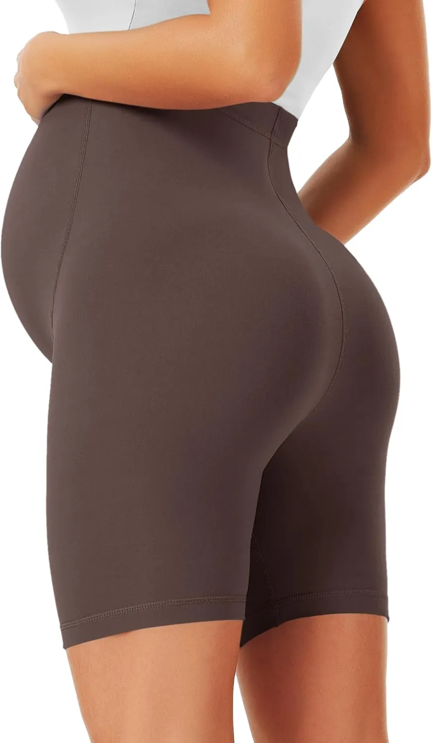 BONVIGOR Maternity Shorts Over The Belly Biker Workout Yoga Active Athletic Pregnancy Short Pants Lounge Pajama