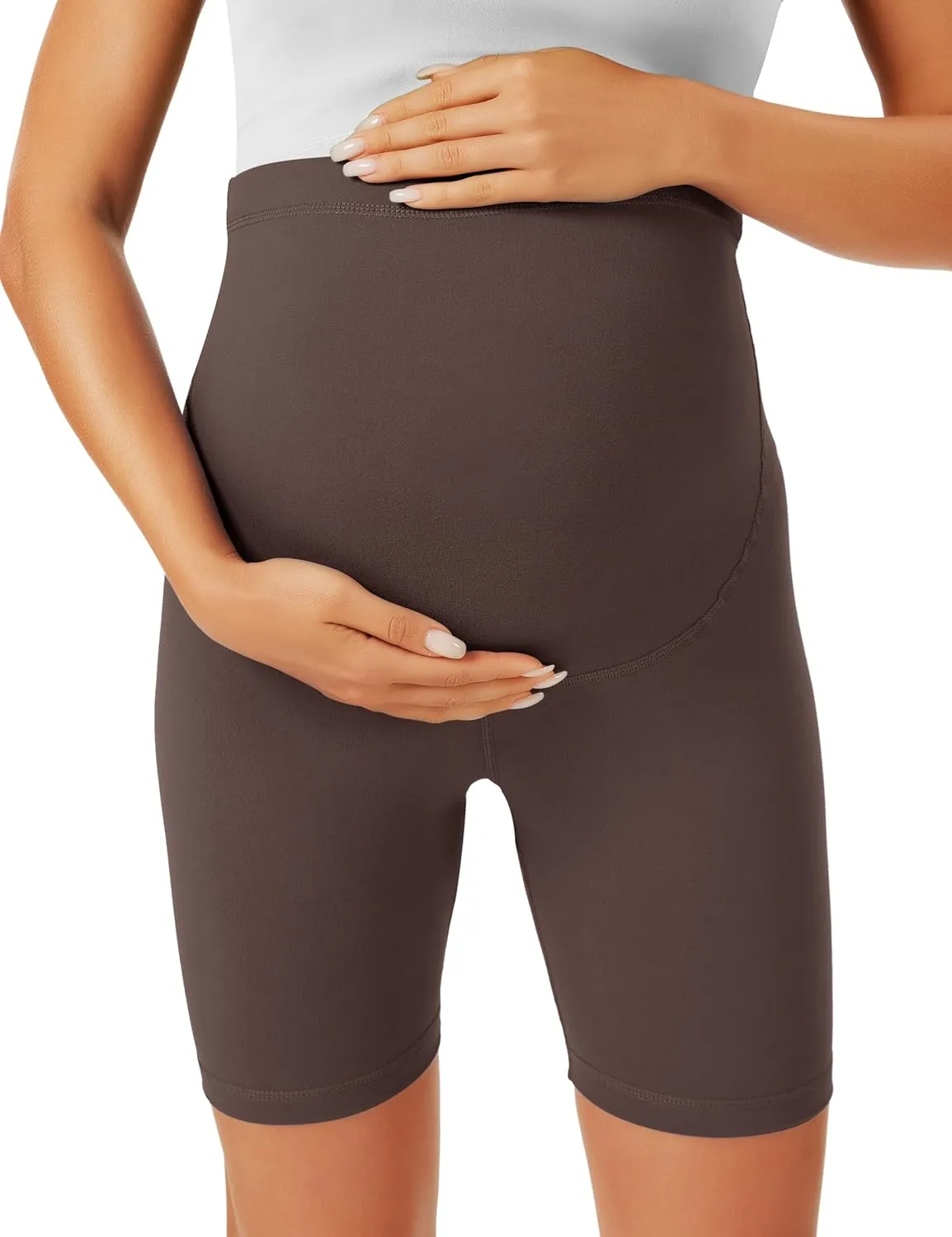 BONVIGOR Maternity Shorts Over The Belly Biker Workout Yoga Active Athletic Pregnancy Short Pants Lounge Pajama
