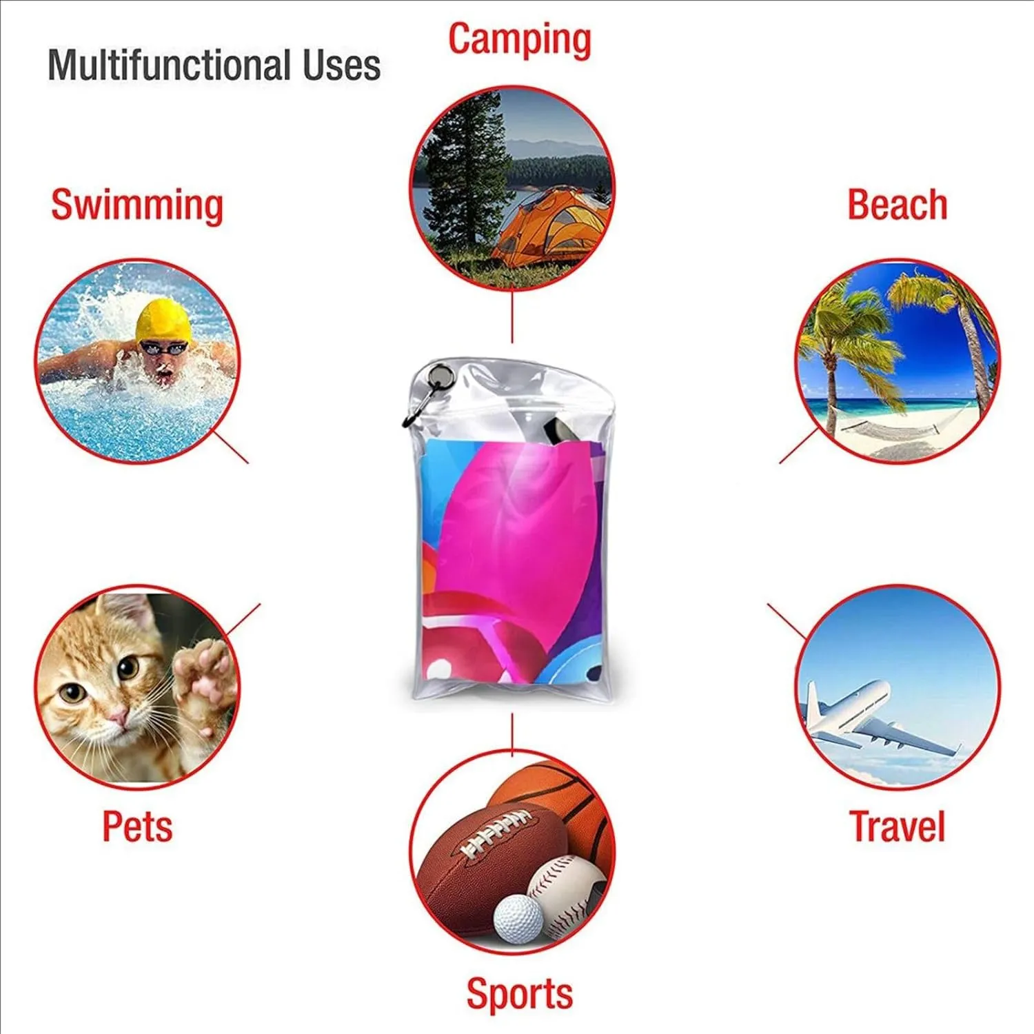 (Bowling Balls) Quick Dry Beach Towel Lightweight Absorbent Sand Proof Travel Towel for Outdoor Pool Gym 31.5"X63"