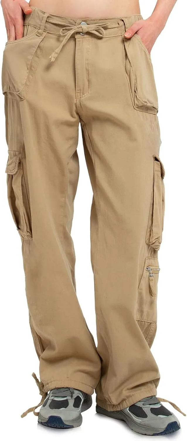 Cargo Pants Women Baggy Hiking Casual Cotton Military Tactical Army Combat Work Pants with 7 Pockets