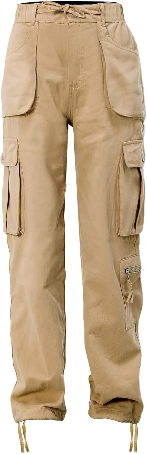 Cargo Pants Women Baggy Hiking Casual Cotton Military Tactical Army Combat Work Pants with 7 Pockets