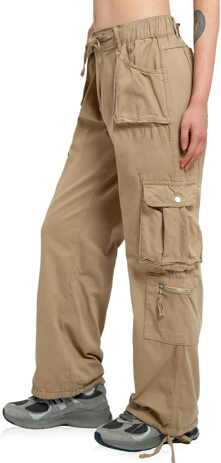 Cargo Pants Women Baggy Hiking Casual Cotton Military Tactical Army Combat Work Pants with 7 Pockets