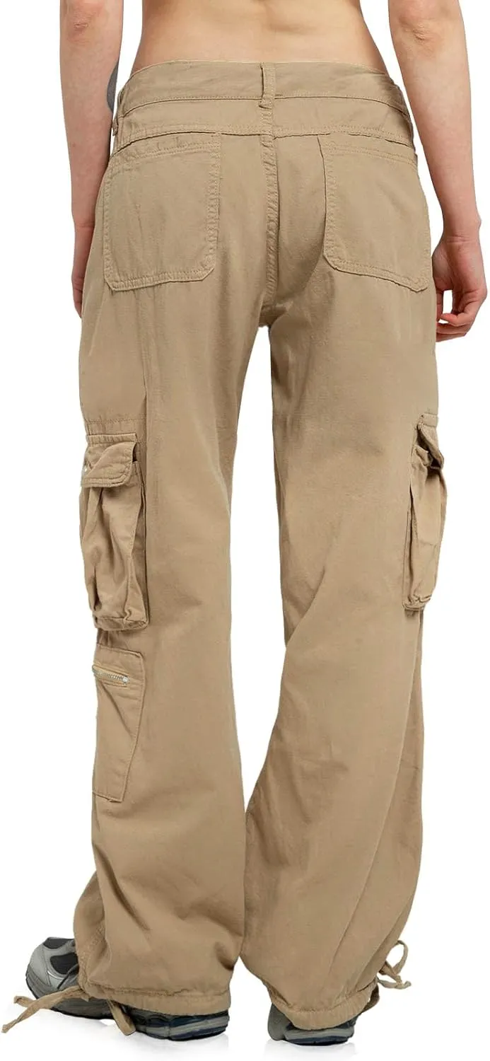 Cargo Pants Women Baggy Hiking Casual Cotton Military Tactical Army Combat Work Pants with 7 Pockets