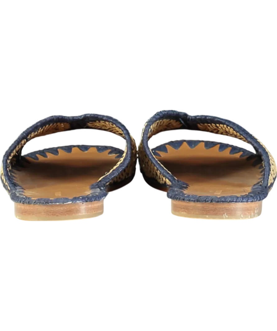 Carrie Forbes Blue Salon Woven Slide Sandals UK 8 EU 41 