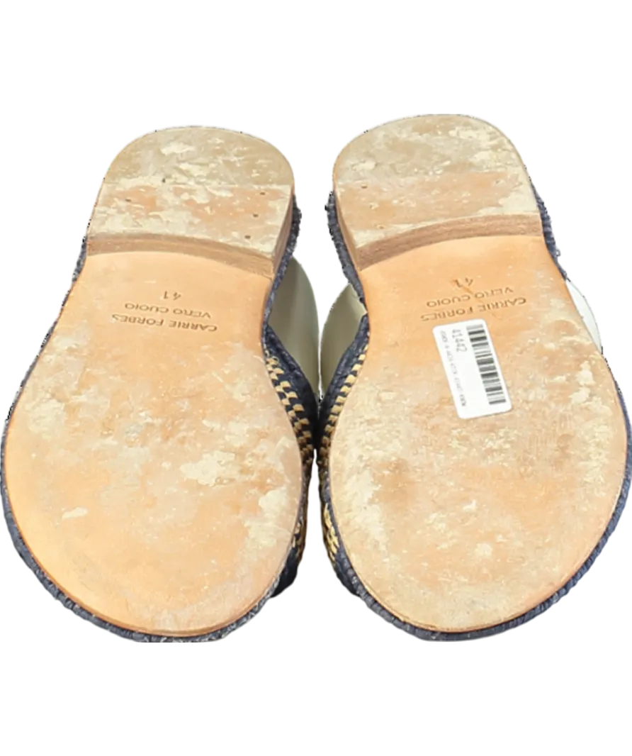 Carrie Forbes Blue Salon Woven Slide Sandals UK 8 EU 41 