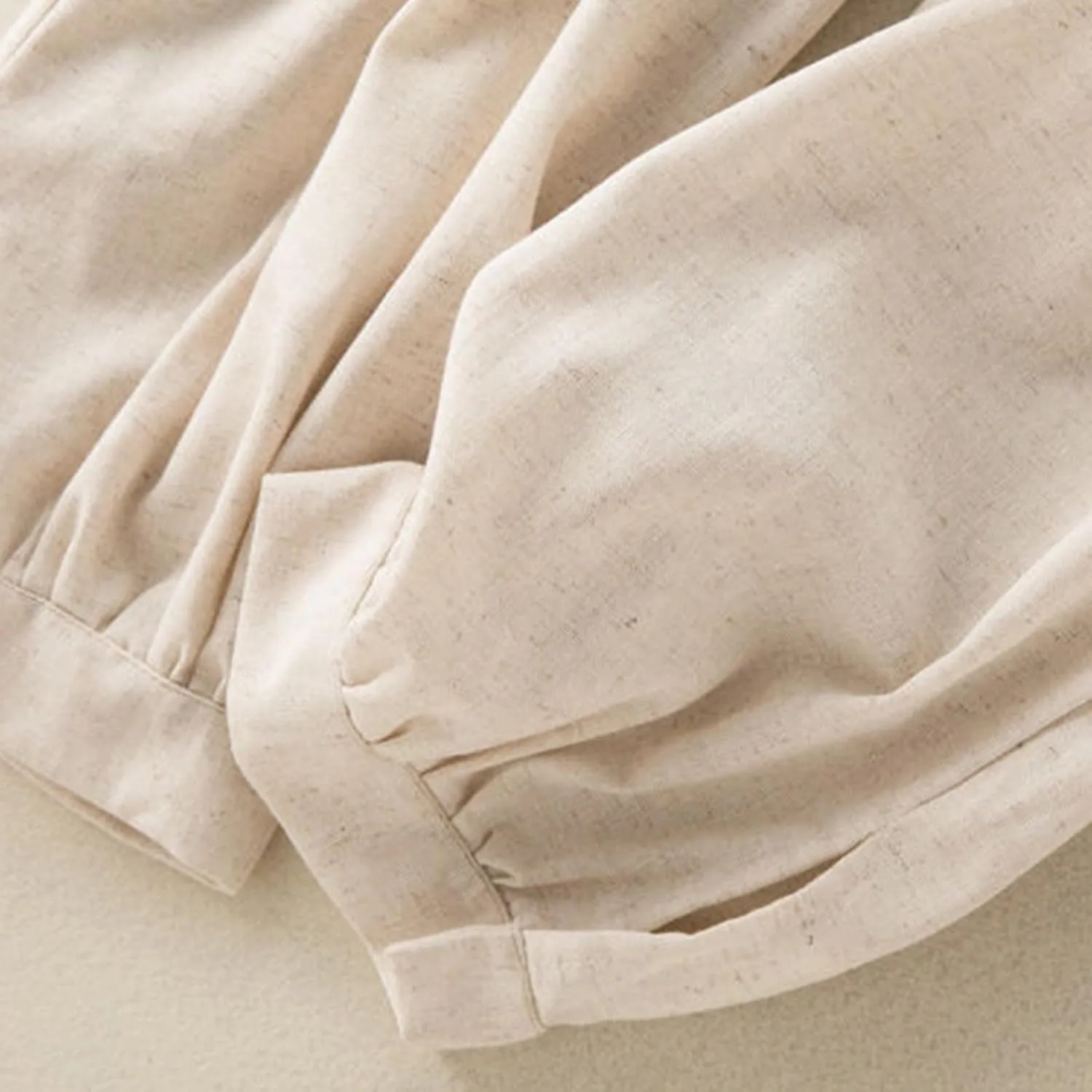 Ceboye Women's High Waist Linen Pants Drawstring Summer Baggy Lantern Tapered Trousers Flax Ankle Comfy Harem Pants