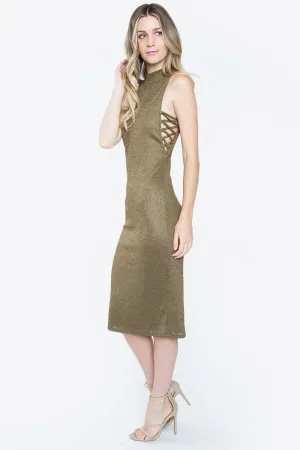 Dana Lace-Up Knit Dress