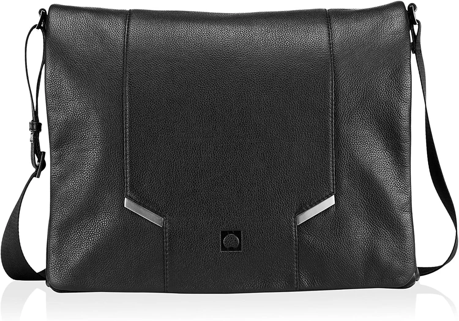 Delsey Luggage Haussman 14 Inch Laptop Messenger Bag, Black, One Size