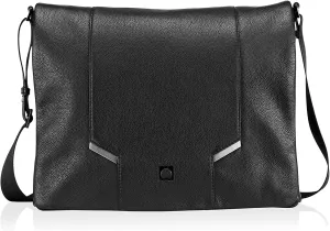 Delsey Luggage Haussman 14 Inch Laptop Messenger Bag, Black, One Size