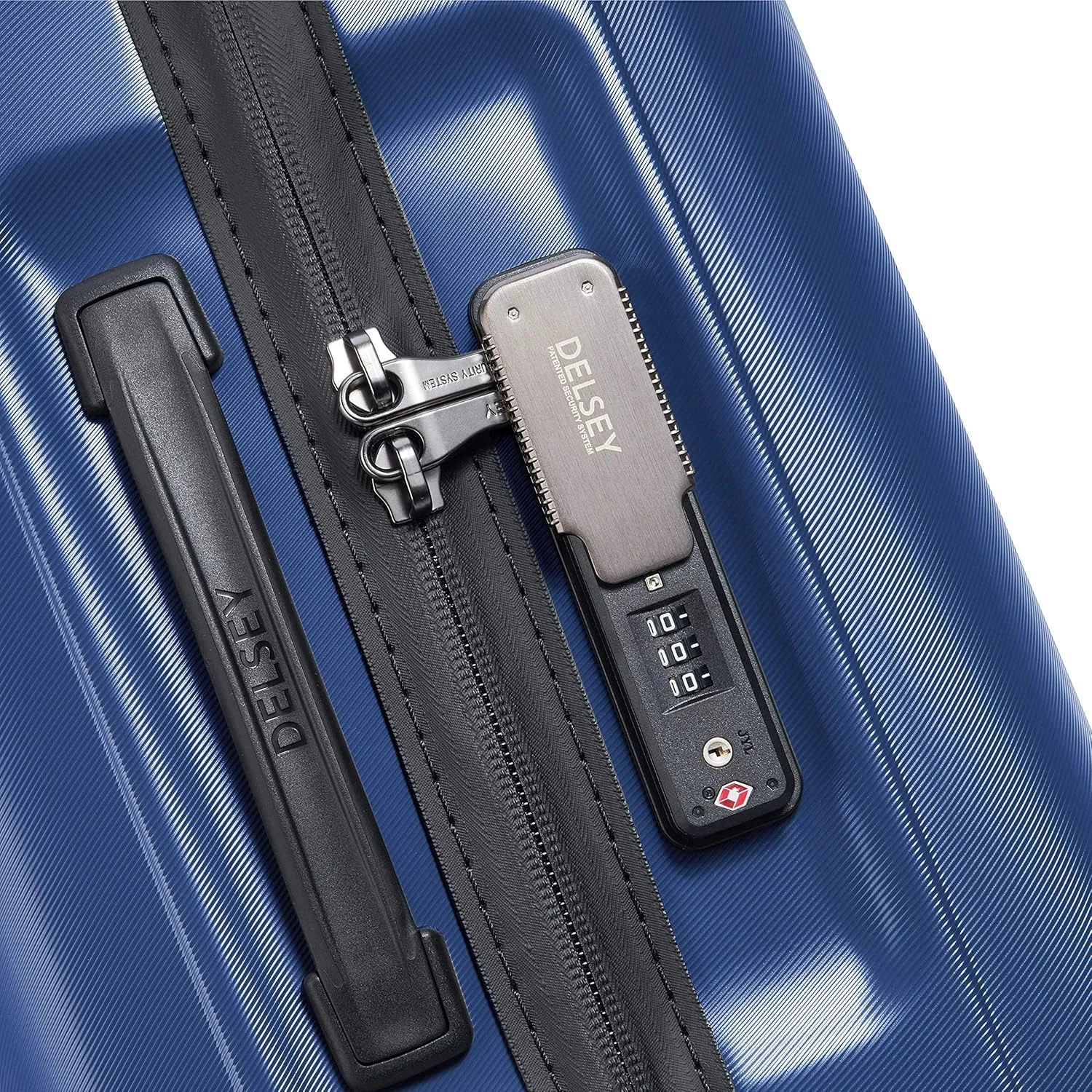 DELSEY PARIS Cactus Hardside Luggage with Spinner Wheels, Navy, Carry-On 19 Inch