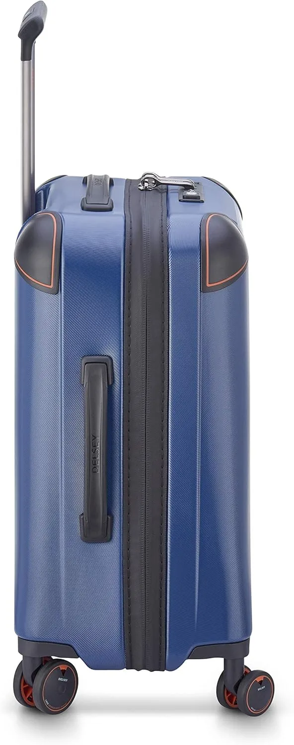 DELSEY PARIS Cactus Hardside Luggage with Spinner Wheels, Navy, Carry-On 19 Inch