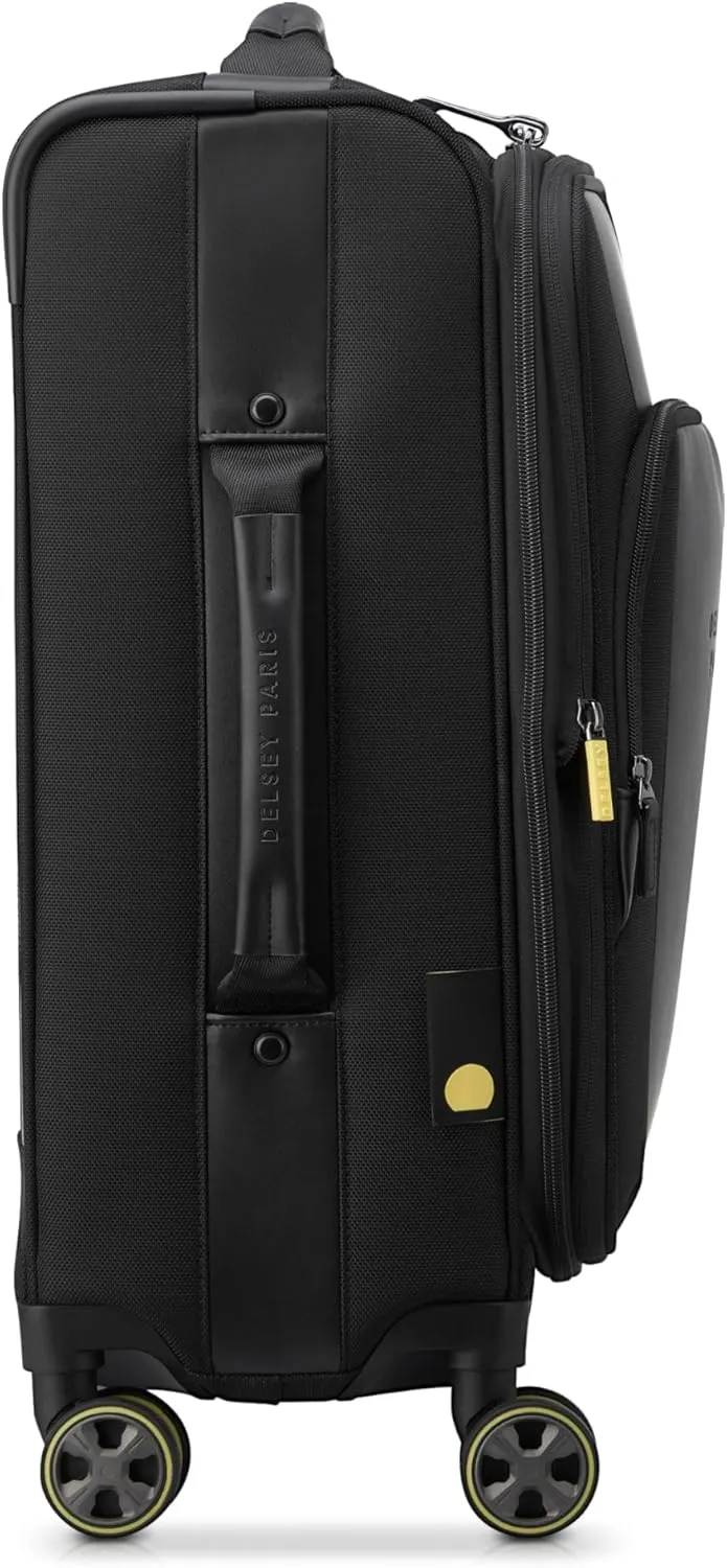 DELSEY Paris Wagram Softside Expandable Luggage with Spinner Wheels, Black, Carry On 20 Inch