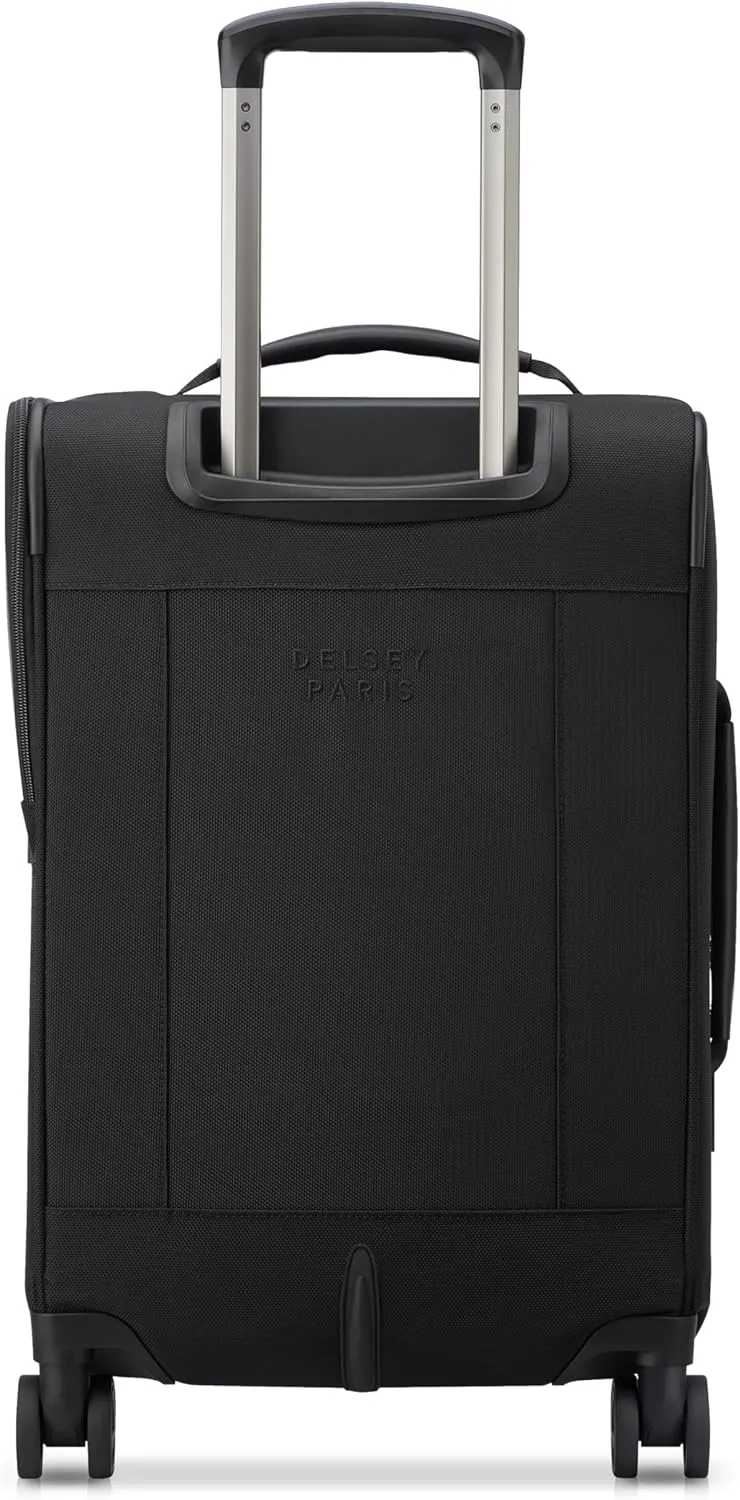 DELSEY Paris Wagram Softside Expandable Luggage with Spinner Wheels, Black, Carry On 20 Inch