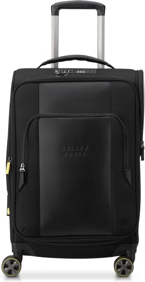 DELSEY Paris Wagram Softside Expandable Luggage with Spinner Wheels, Black, Carry On 20 Inch