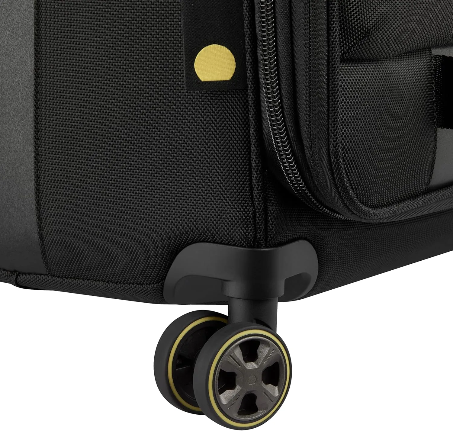 DELSEY Paris Wagram Softside Expandable Luggage with Spinner Wheels, Black, Checked 26 Inch Trunk