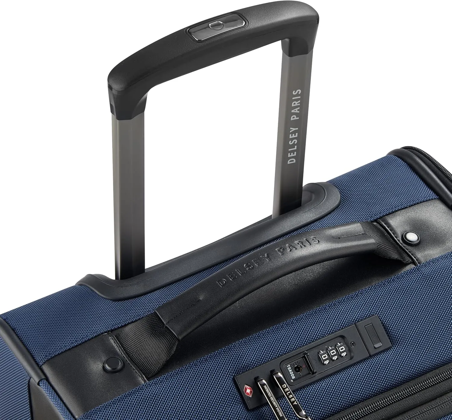 DELSEY Paris Wagram Softside Expandable Luggage with Spinner Wheels, Navy, Carry On 20 Inch