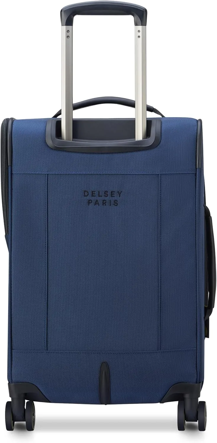 DELSEY Paris Wagram Softside Expandable Luggage with Spinner Wheels, Navy, Carry On 20 Inch
