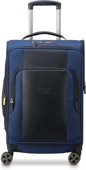 DELSEY Paris Wagram Softside Expandable Luggage with Spinner Wheels, Navy, Carry On 20 Inch