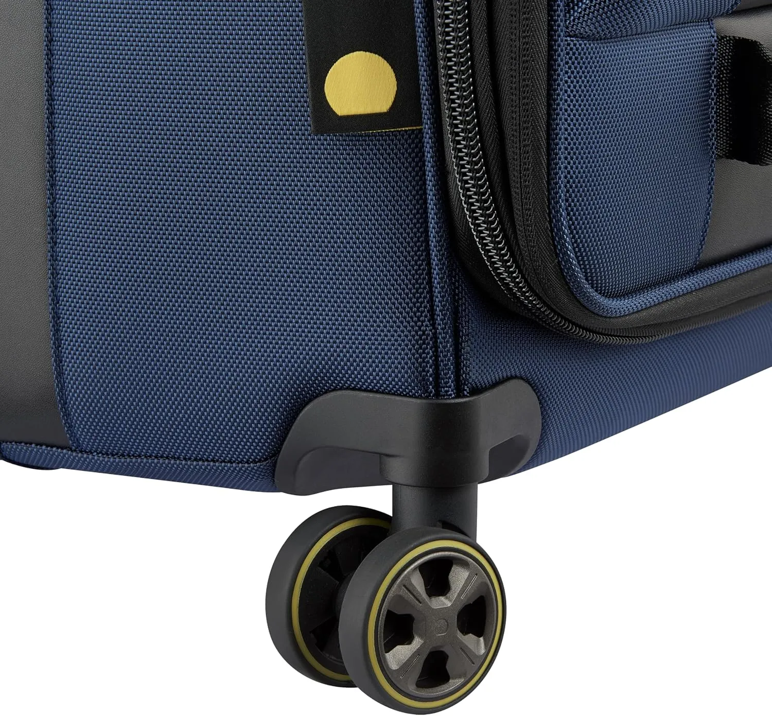 DELSEY Paris Wagram Softside Expandable Luggage with Spinner Wheels, Navy, Checked 26 Inch Trunk