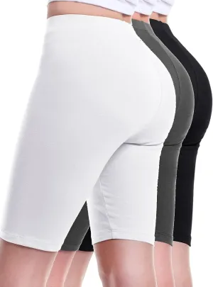 Design by Olivia Women's Basic High Waisted Active Yoga Soft Biker Shorts