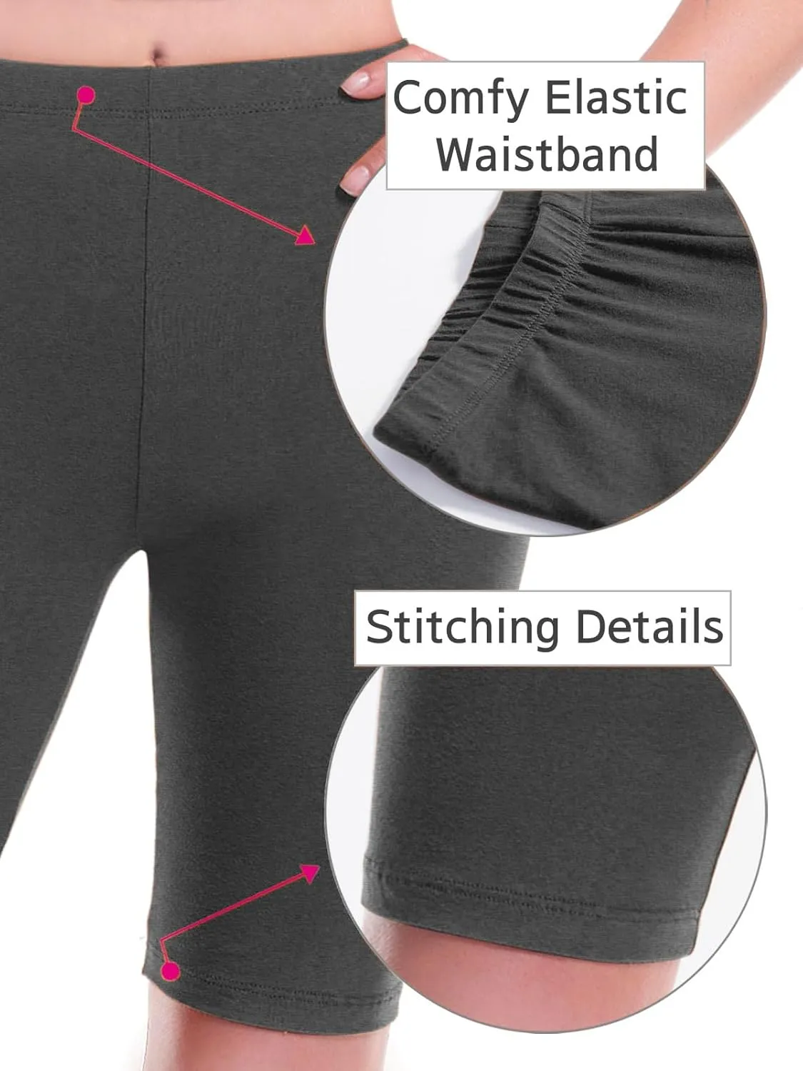 Design by Olivia Women's Basic High Waisted Active Yoga Soft Biker Shorts