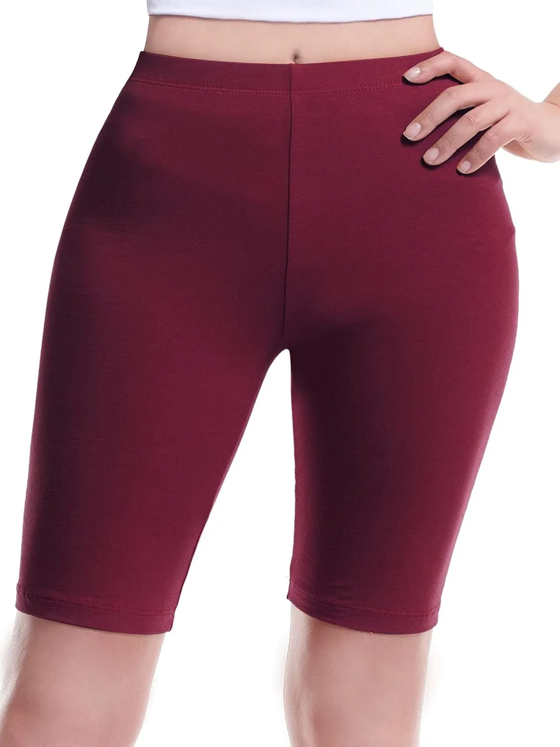 Design by Olivia Women's Basic High Waisted Active Yoga Soft Biker Shorts