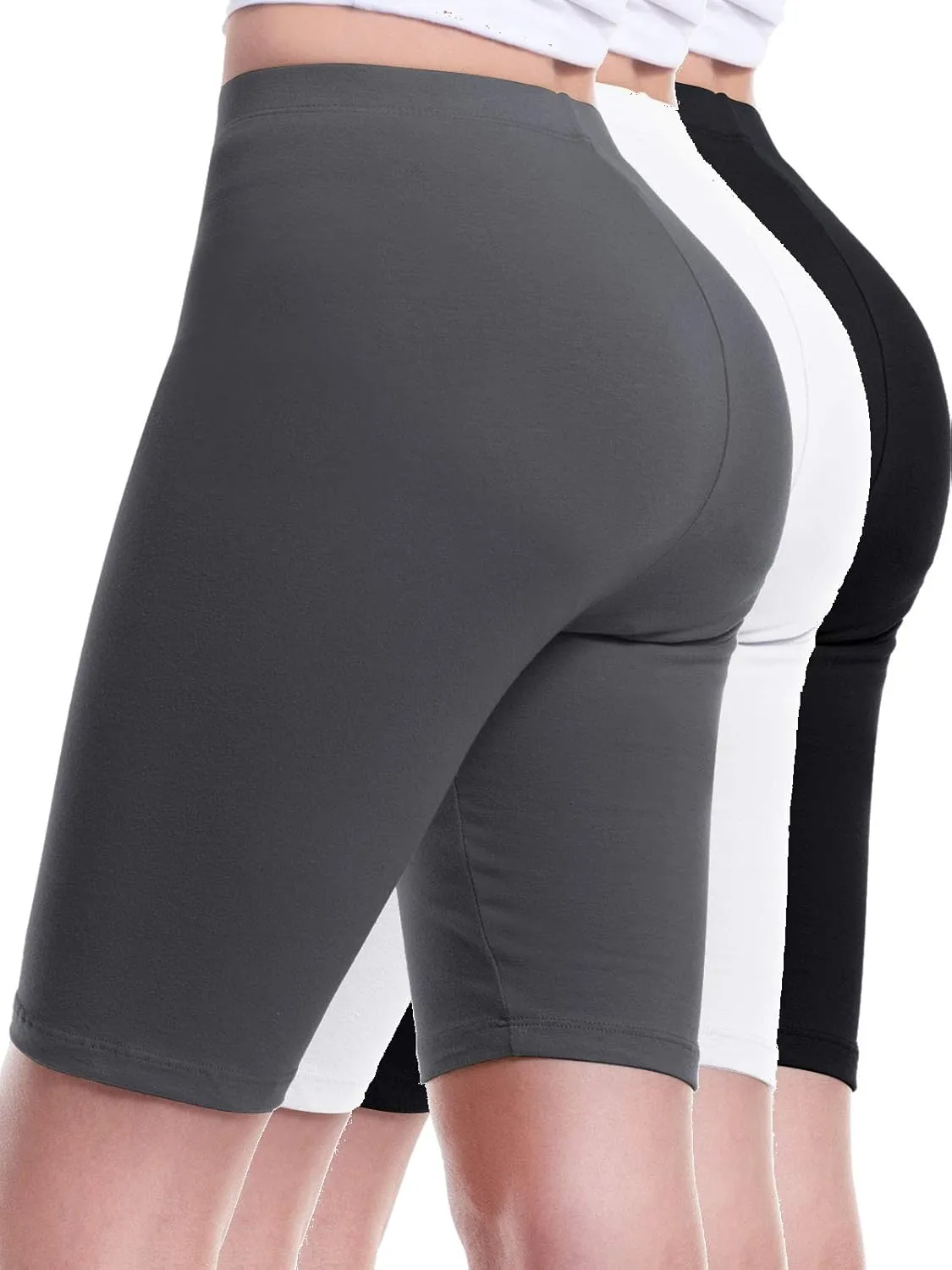 Design by Olivia Women's Basic High Waisted Active Yoga Soft Biker Shorts