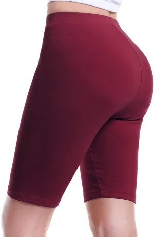 Design by Olivia Women's Basic High Waisted Active Yoga Soft Biker Shorts
