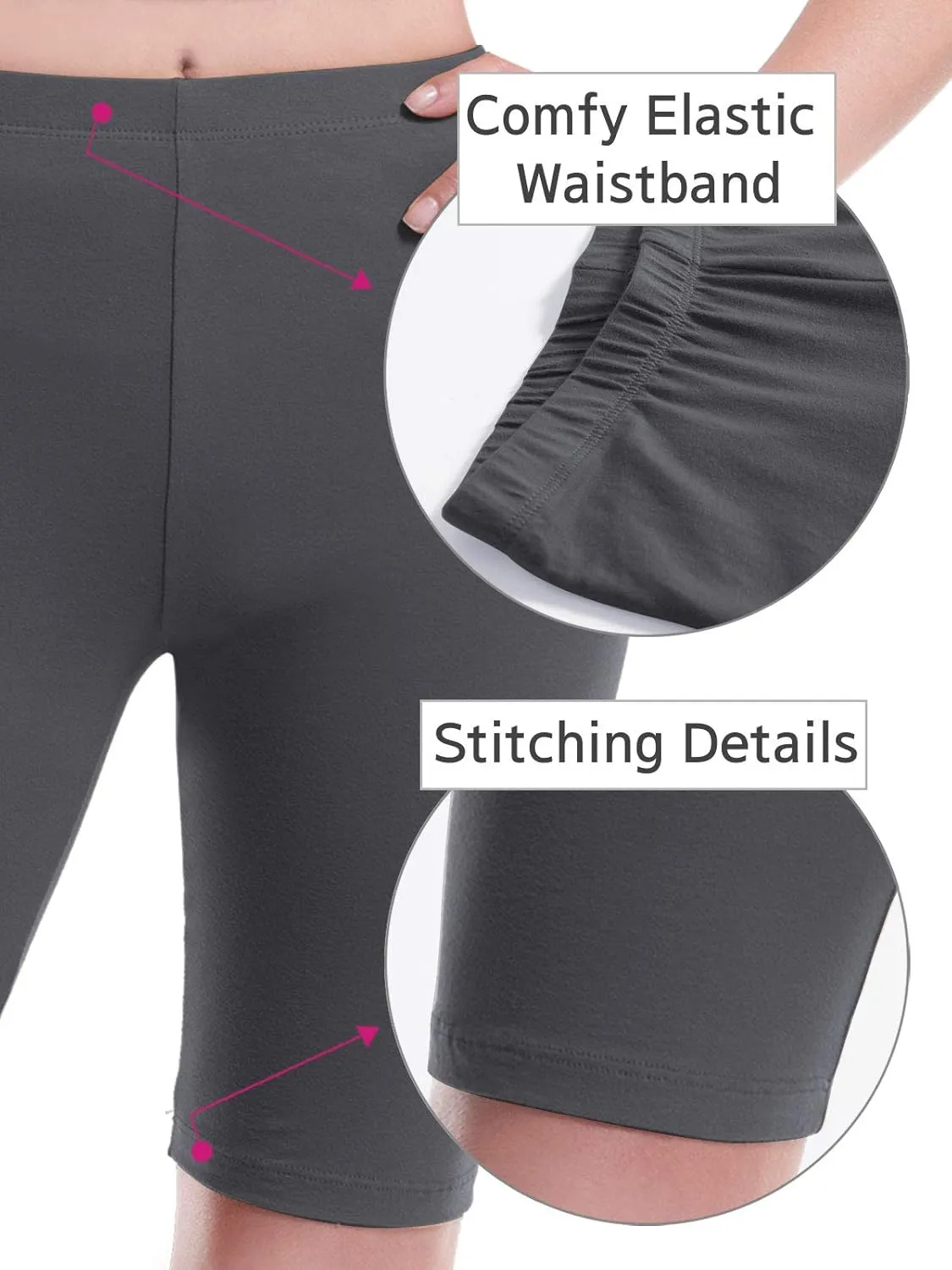 Design by Olivia Women's Basic High Waisted Active Yoga Soft Biker Shorts