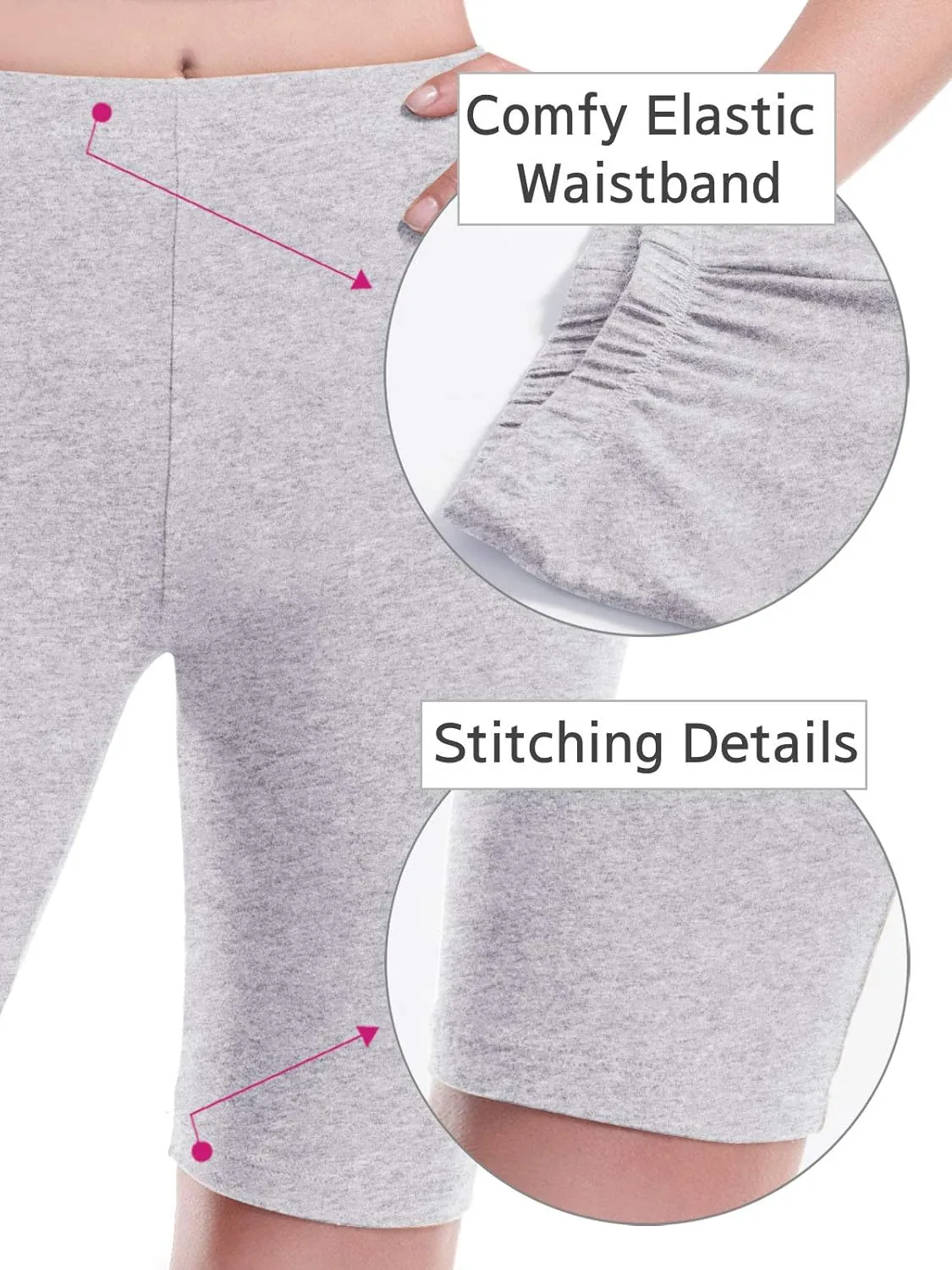 Design by Olivia Women's Basic High Waisted Active Yoga Soft Biker Shorts
