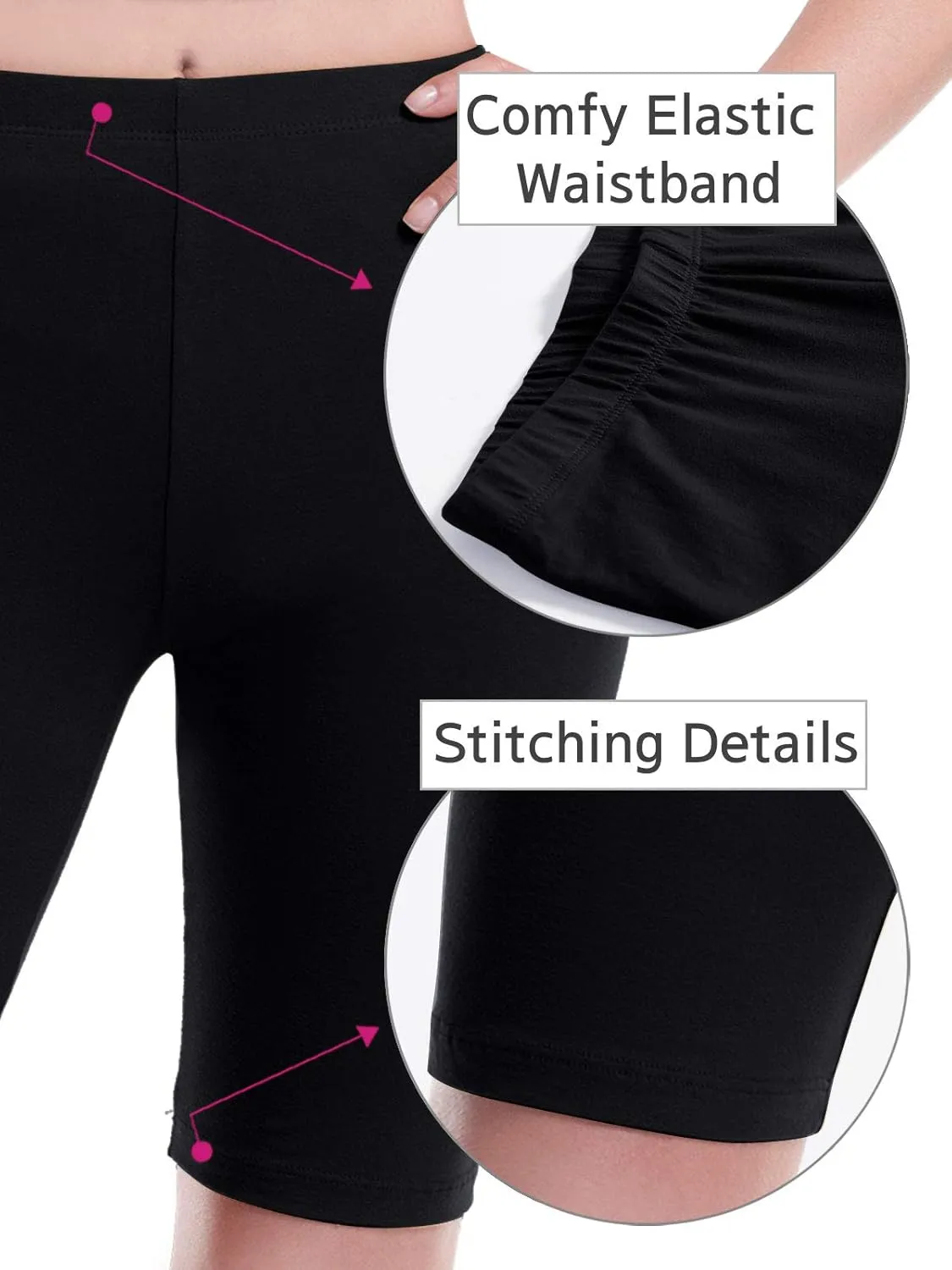 Design by Olivia Women's Basic High Waisted Active Yoga Soft Biker Shorts