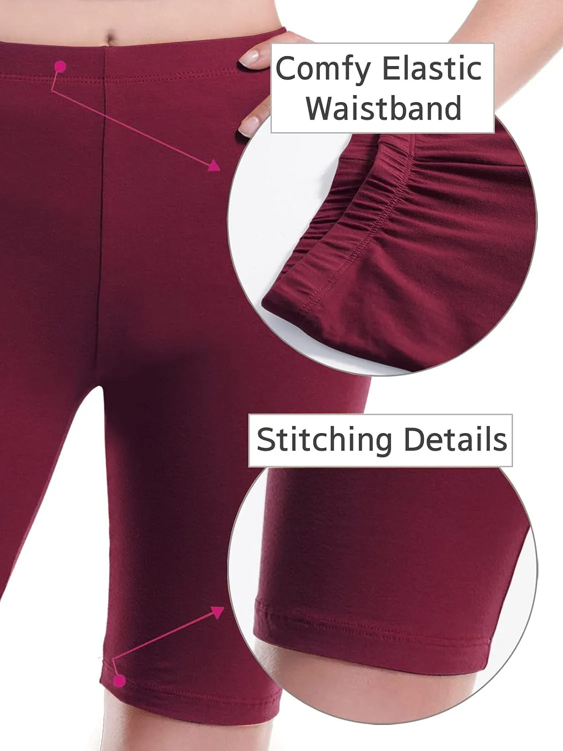 Design by Olivia Women's Basic High Waisted Active Yoga Soft Biker Shorts