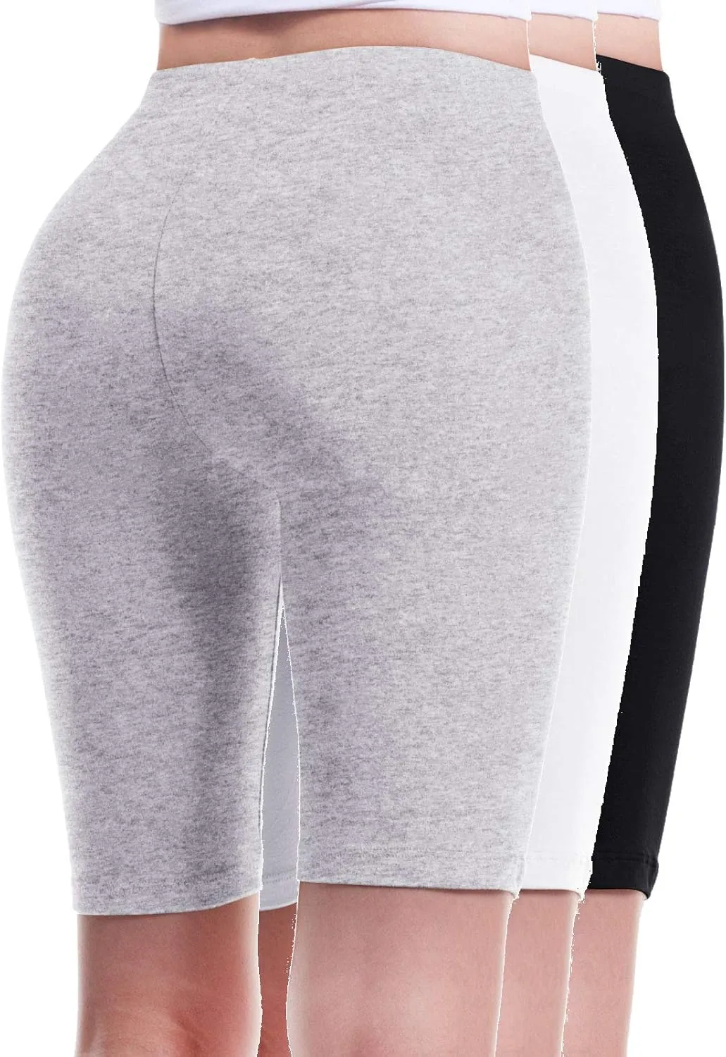 Design by Olivia Women's Basic High Waisted Active Yoga Soft Biker Shorts