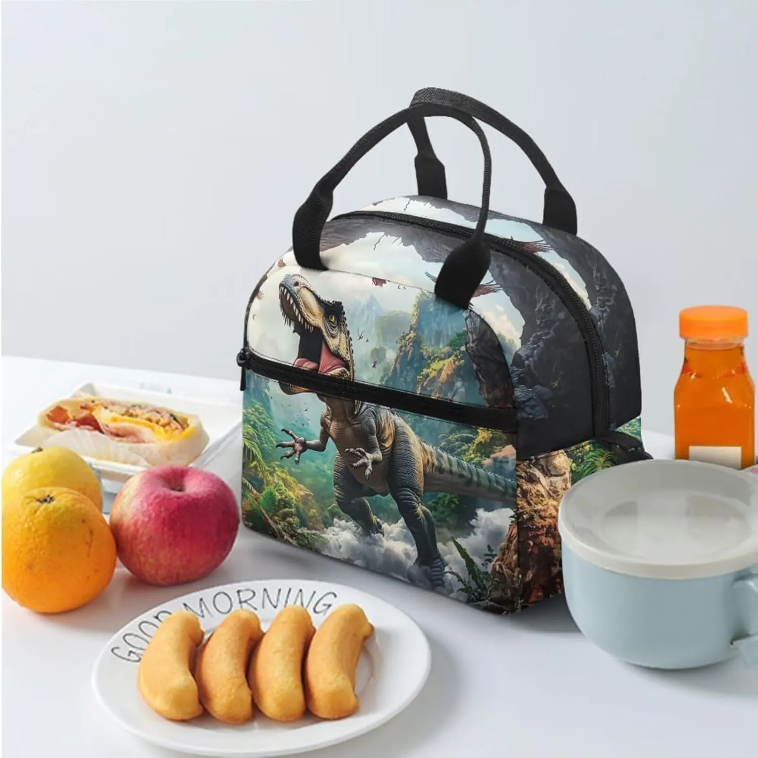 doginthehole 3D Dinosaur Backpack for Boys 6-8 Cool Bookbag for Boys with Lunch Box 3pcs Large Capacity Boys School Bag Set for Elementary School Casual Travel Book Bags