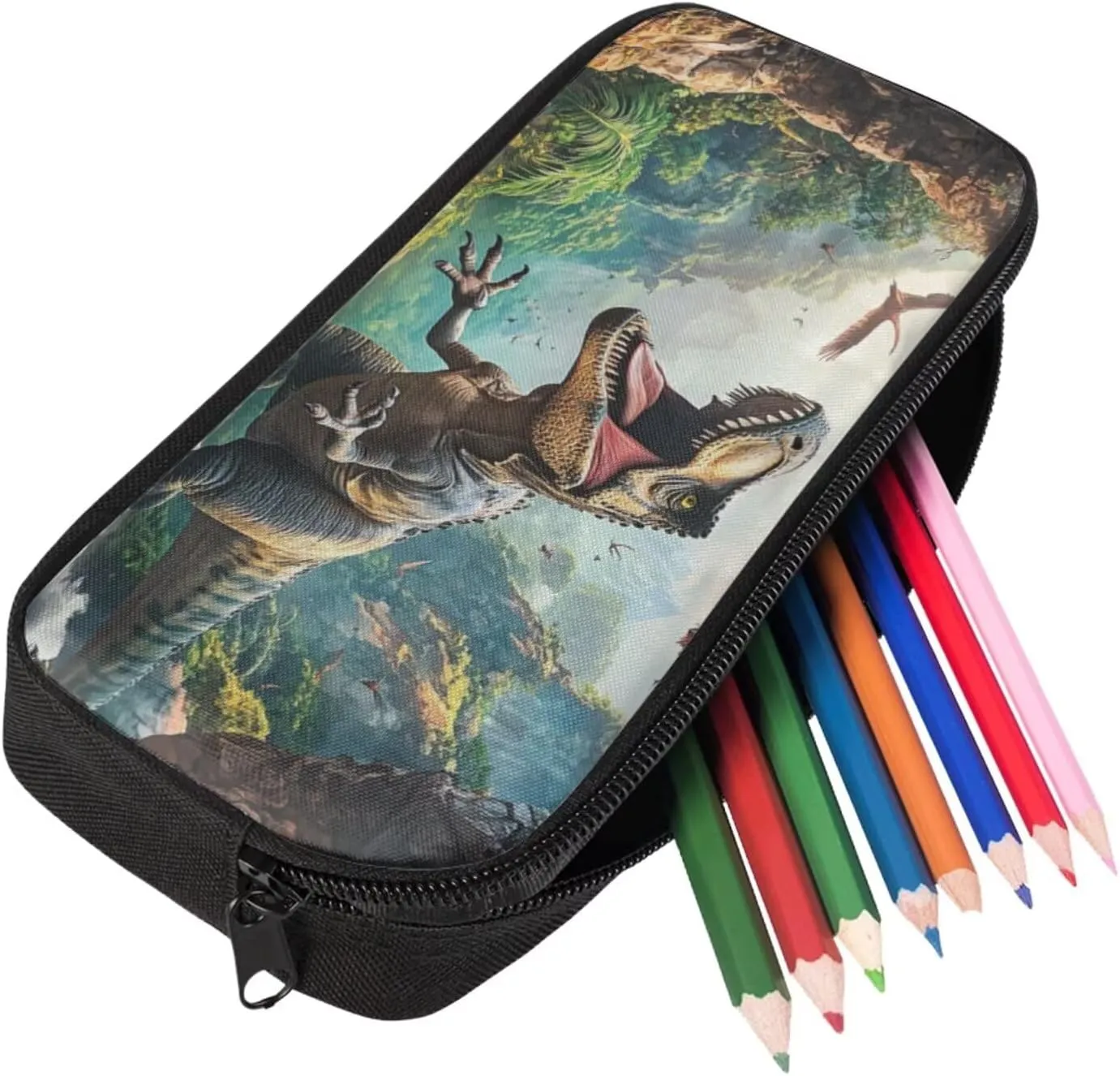 doginthehole 3D Dinosaur Backpack for Boys 6-8 Cool Bookbag for Boys with Lunch Box 3pcs Large Capacity Boys School Bag Set for Elementary School Casual Travel Book Bags