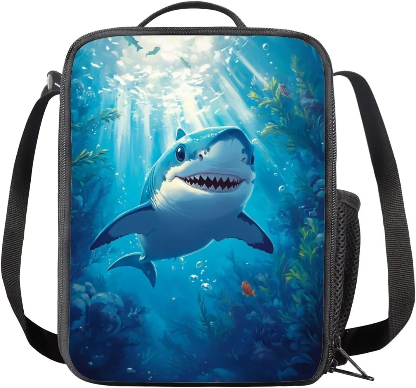 doginthehole 3D Shark Backpack for Boys Cool Lightweight Kids Bookbag with Lunch Box 3-in-1 17inch School Bag for Boys 8-12 for Elementary School Preschool Casual Daypack Backpacks
