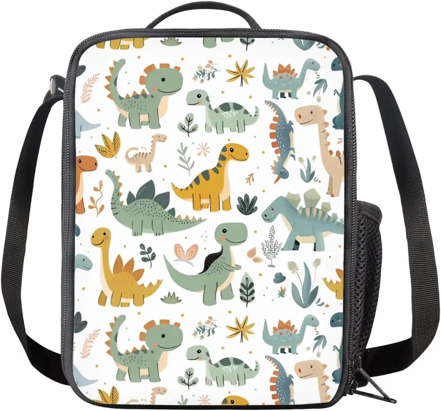 doginthehole Cute Cartoon Dinosaur Backpack for Boys Lightweight Kids Bookbag with Lunch Box Set 3 Piece Boys School Bag for Boys 5-6 for Preschool Elementary School Casual Travel Book Bags
