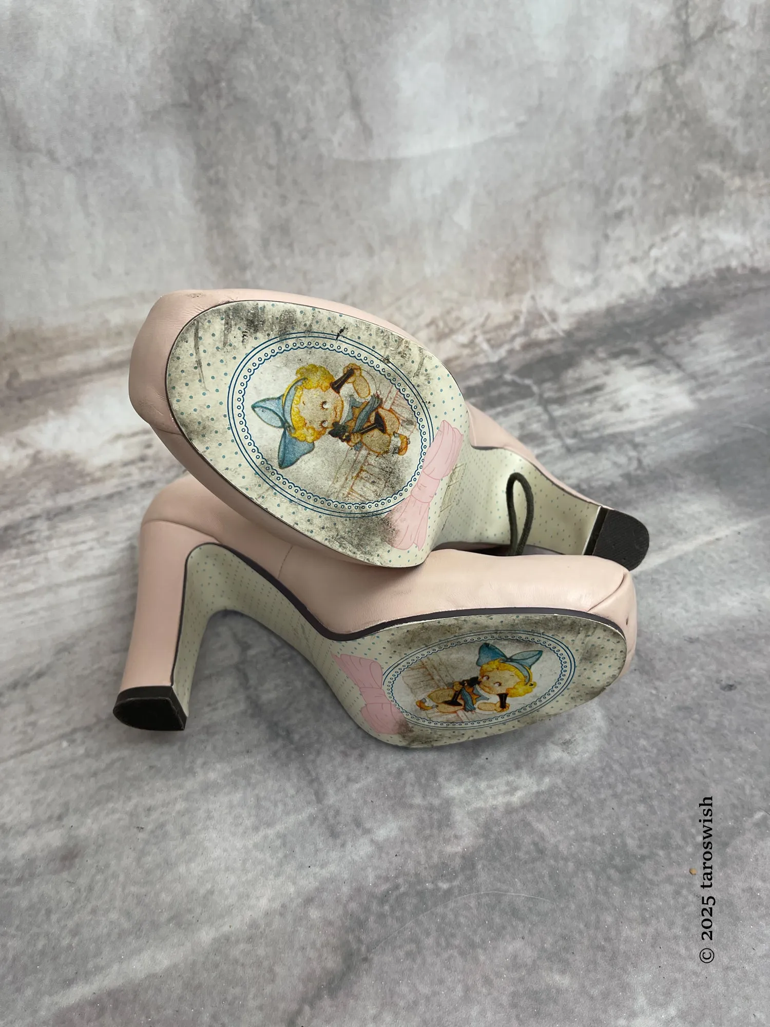 eu40.5 real leather lace up ballet heels irregular choice