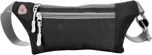 Fanny Pack, Running Belt Polyester Material Reathable Absorbent Quick Drying Dual Pockets Design Large Capacity a Hole for Letting Earphone Line, Belt Bag for Running Hiking