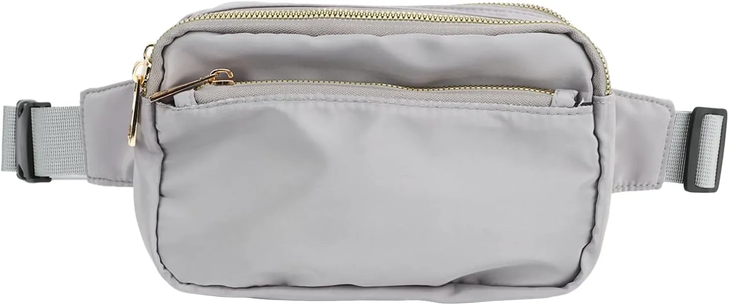 Fanny Pack Waist Packs for Men Women, Dog Raincoat Hooded, Waist Bag Hip Pack for Travel Hiking Running Outdoor Sports for Daily Walking(Grey)