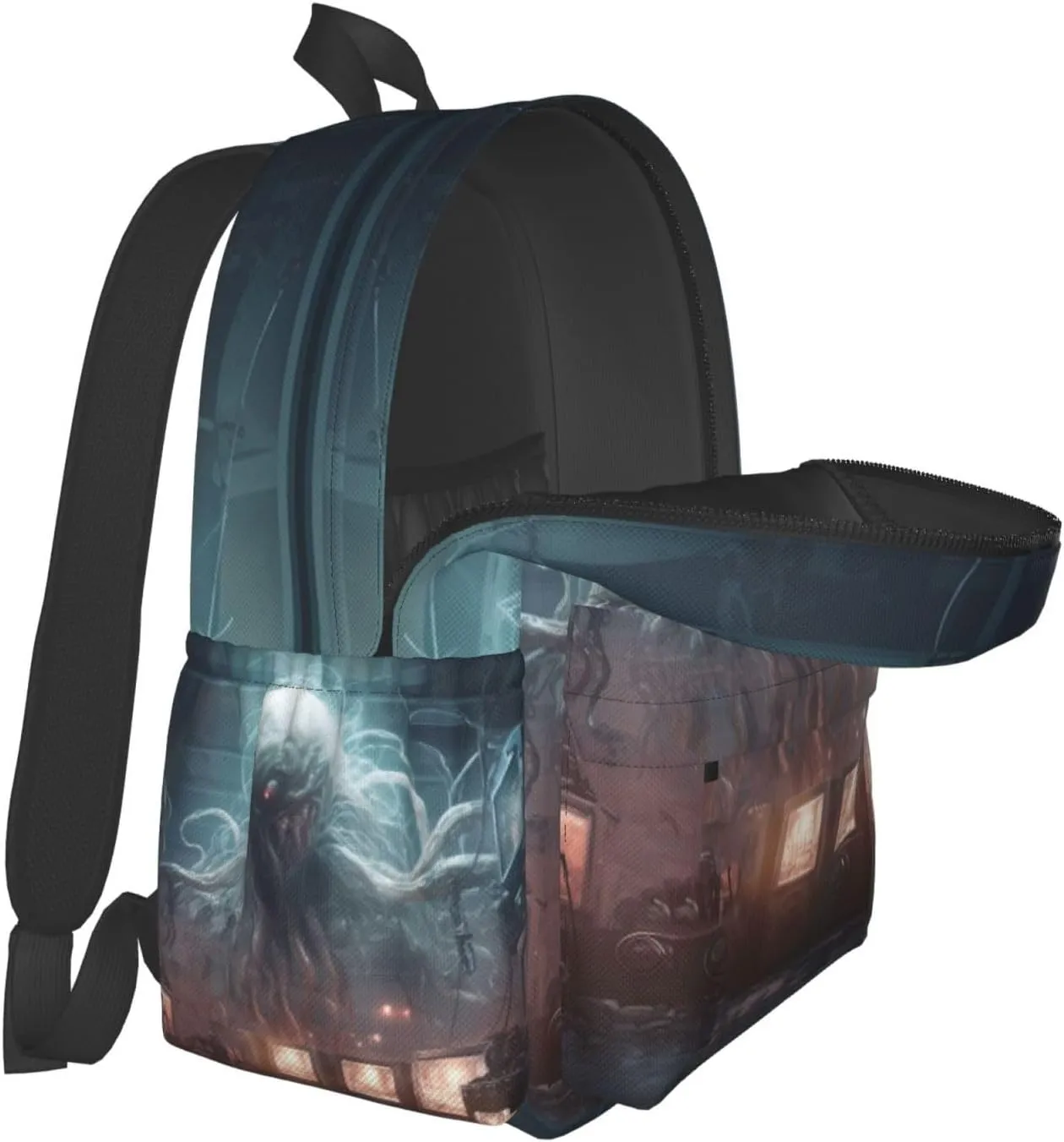 Fantasy Unisex Backpack Daypack With Adjustable Padded Straps Big Capacity Travel Laptop Backpacks, Black3